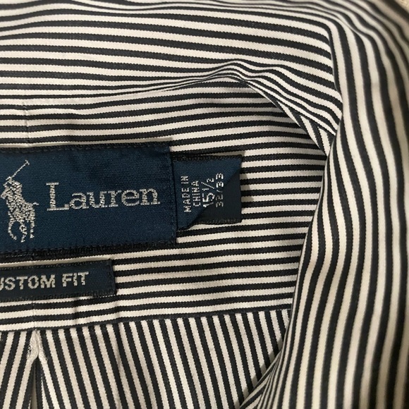RALPH LAUREN | Striped Custom Fit Shirt | Size 15.5 Neck - Picture 10 of 10